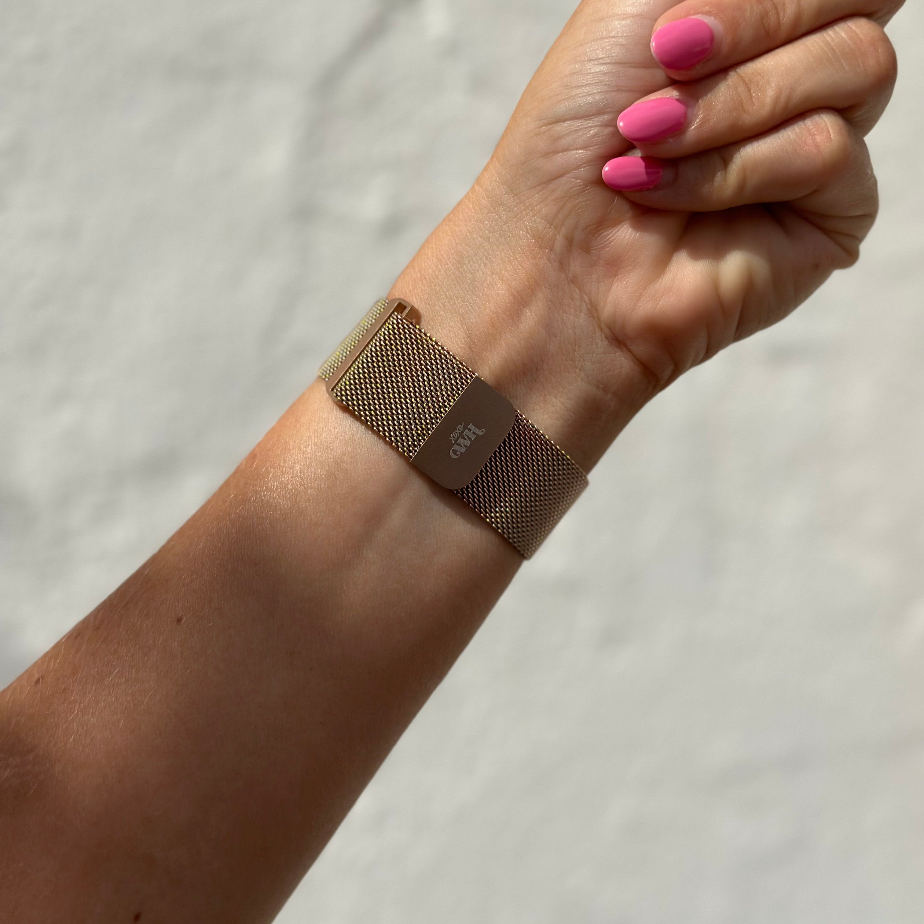 xoxo Wildhearts - Huawei Watch 3 / 3 Pro Milanees bandje (rosé goud)