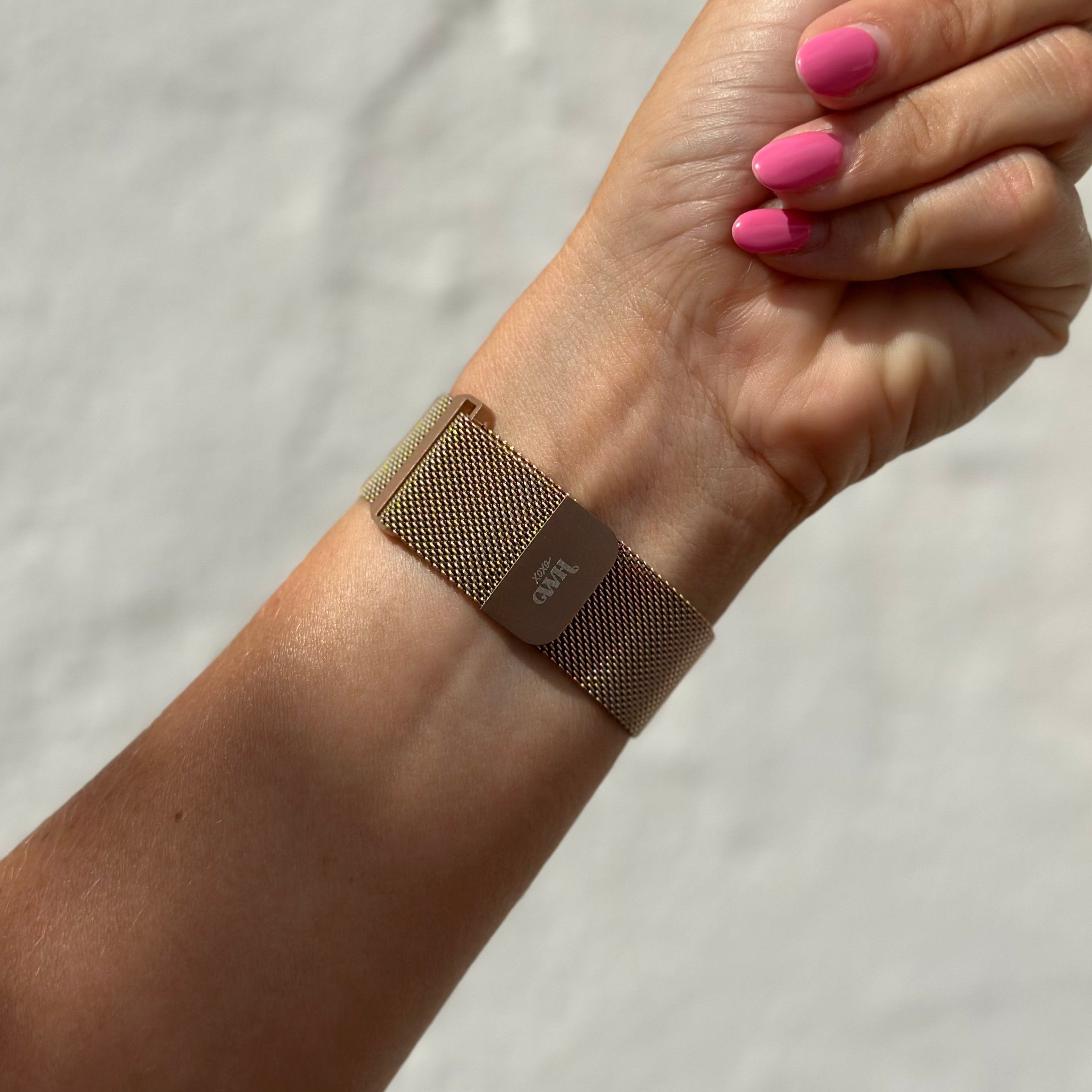 xoxo Wildhearts - Huawei Watch 4 / 4 Pro Milanees bandje (rosé goud)
