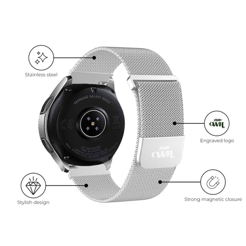 xoxo Wildhearts - Huawei Watch GT 3 46mm milanees bandje (zilver)