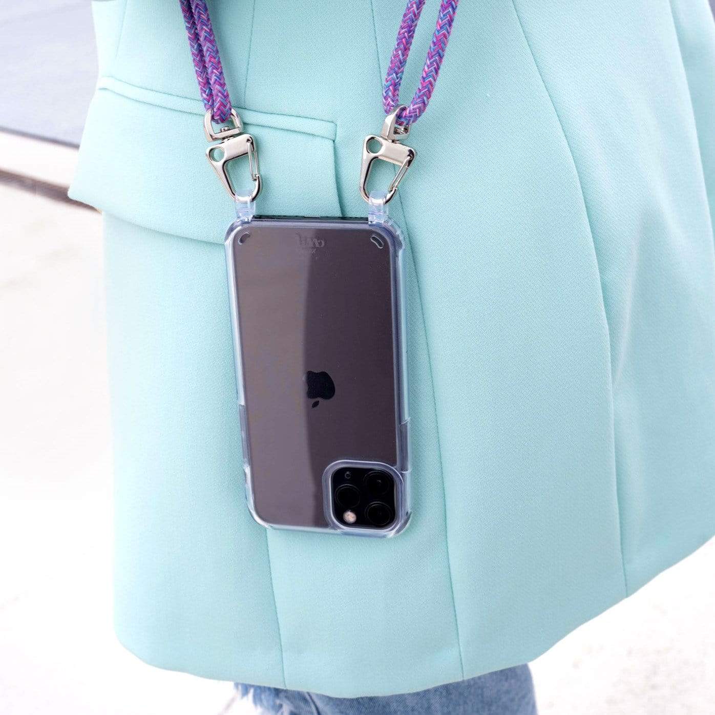 iPhone 11 - Wildhearts Transparant Purple Fever Cord Case iPhone 11