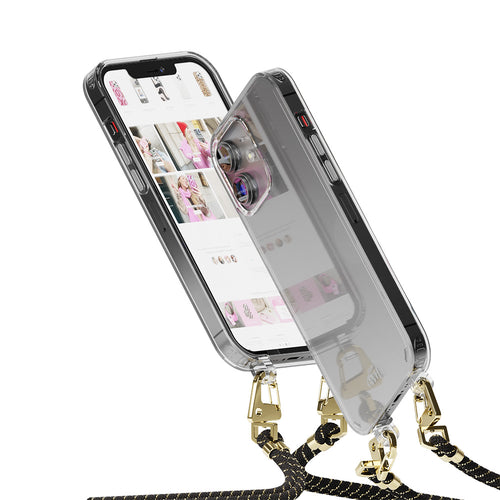 xoxo Wildhearts - iPhone 12 - Gold Goddess Transparant Cord Case