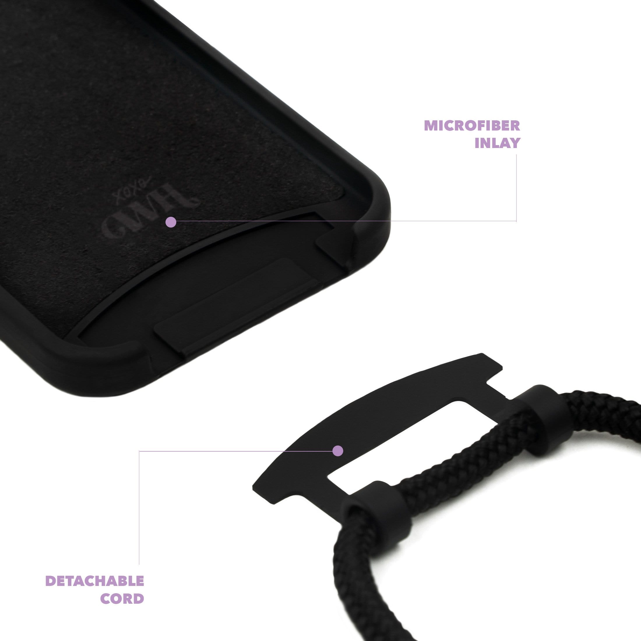 iPhone 12 Pro - Wildhearts Silicone Forever Black Cord Case iPhone 12 Pro