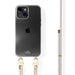 Aqua Pink Transparant Cord Case - iPhone 13 Mini
