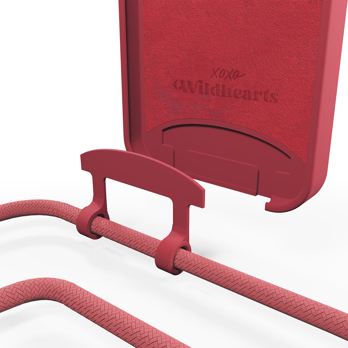 xoxo Wildhearts - iPhone 14 - Raspberry Red Cord Case