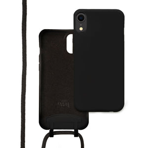 iPhone XR - Wildhearts Silicone Forever Black Cord Case iPhone XR