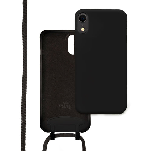 iPhone XR - Wildhearts Silicone Forever Black Cord Case iPhone XR