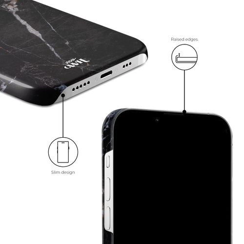 xoxo Wildhearts - Marble Black Mood - iPhone 14 Pro Max