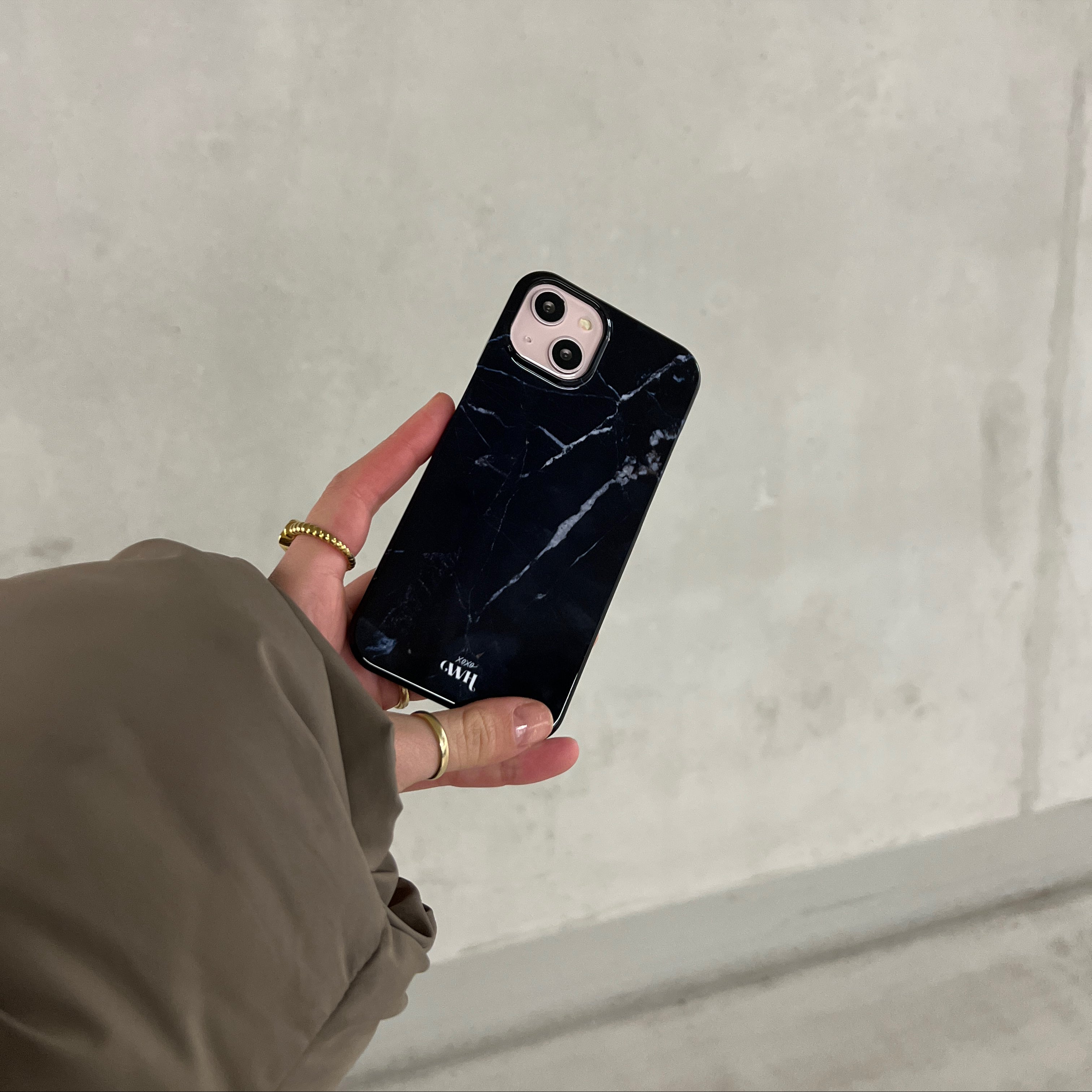 xoxo Wildhearts - Marble Black Mood - iPhone 14 Pro Max