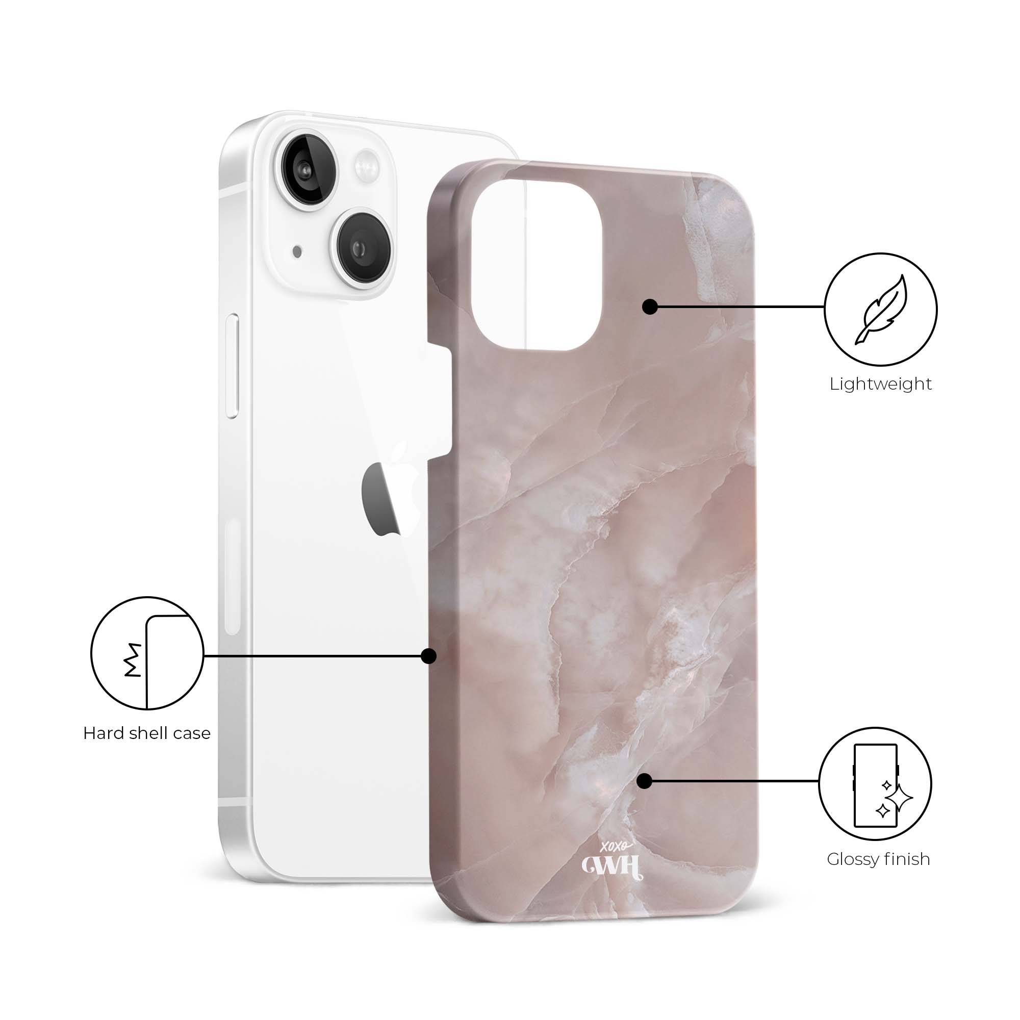 xoxo Wildhearts - Marble Brown Sugar - iPhone 14 Plus