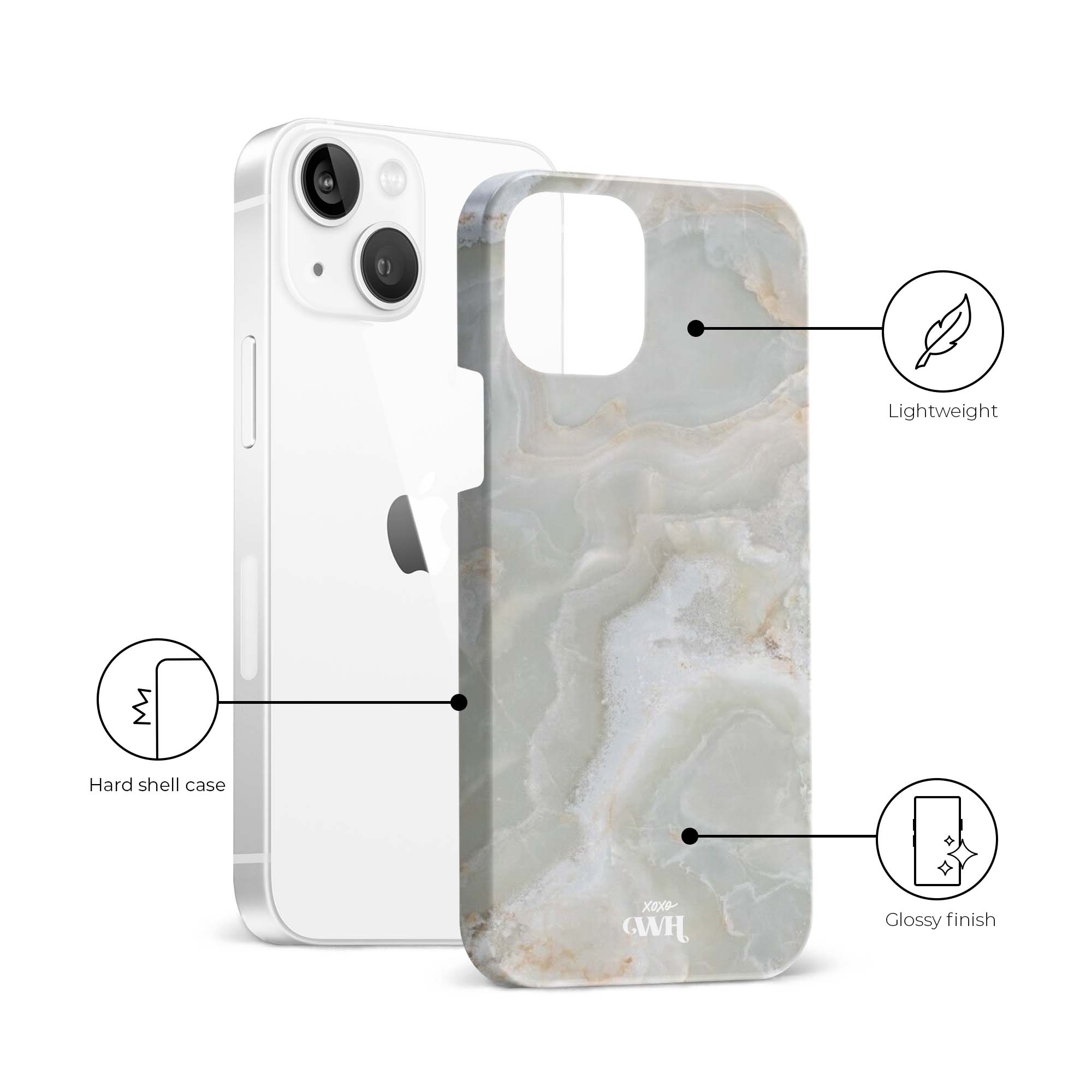 xoxo Wildhearts - Marble Green illusion - iPhone 14 Plus