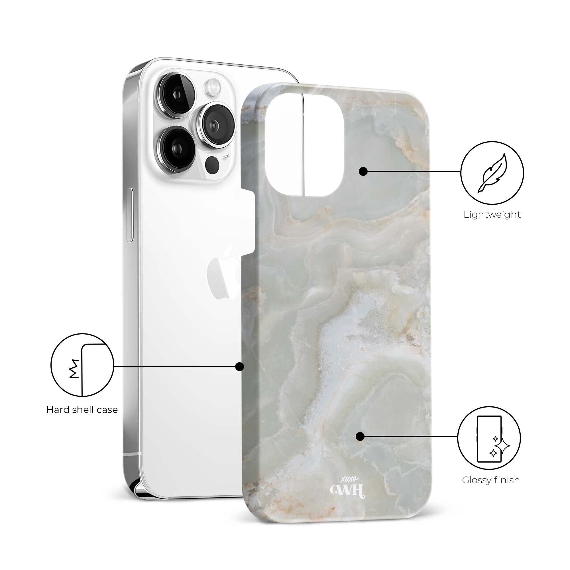 xoxo Wildhearts - Marble Green illusion - iPhone 14 Pro