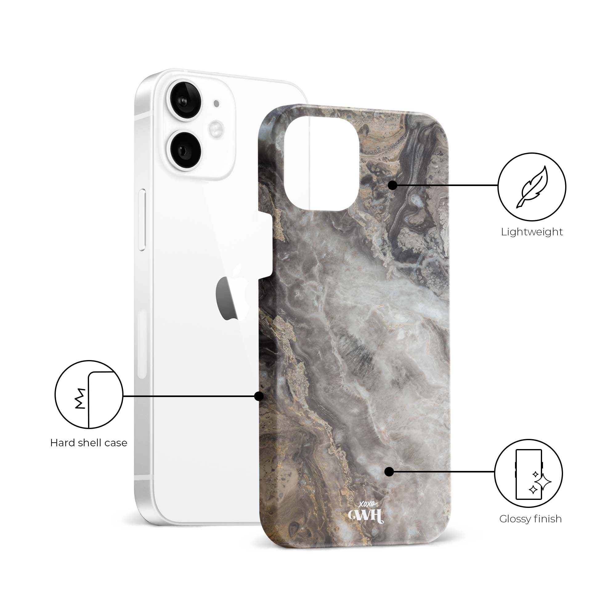xoxo Wildhearts - Marble Grey River - iPhone 12