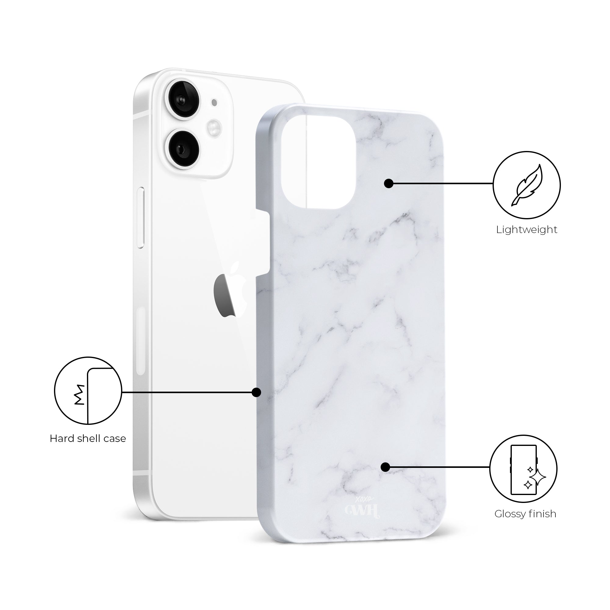 xoxo Wildhearts - Marble White Lies - iPhone 11