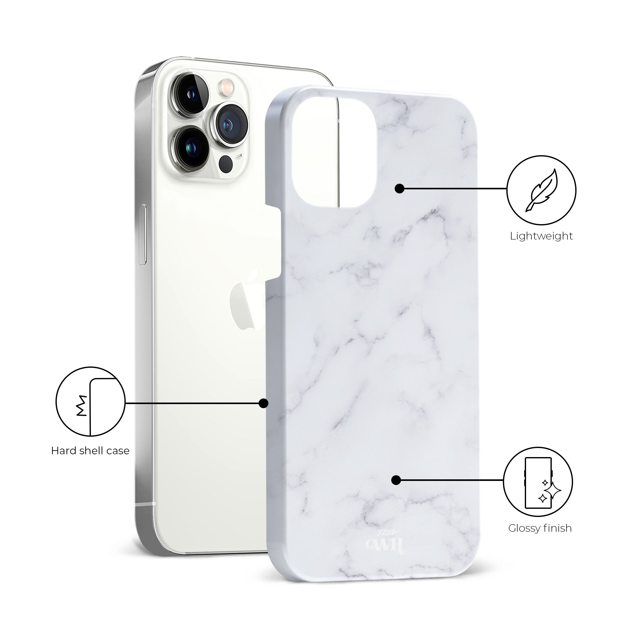 xoxo Wildhearts - Marble White Lies - iPhone 12 Pro Max