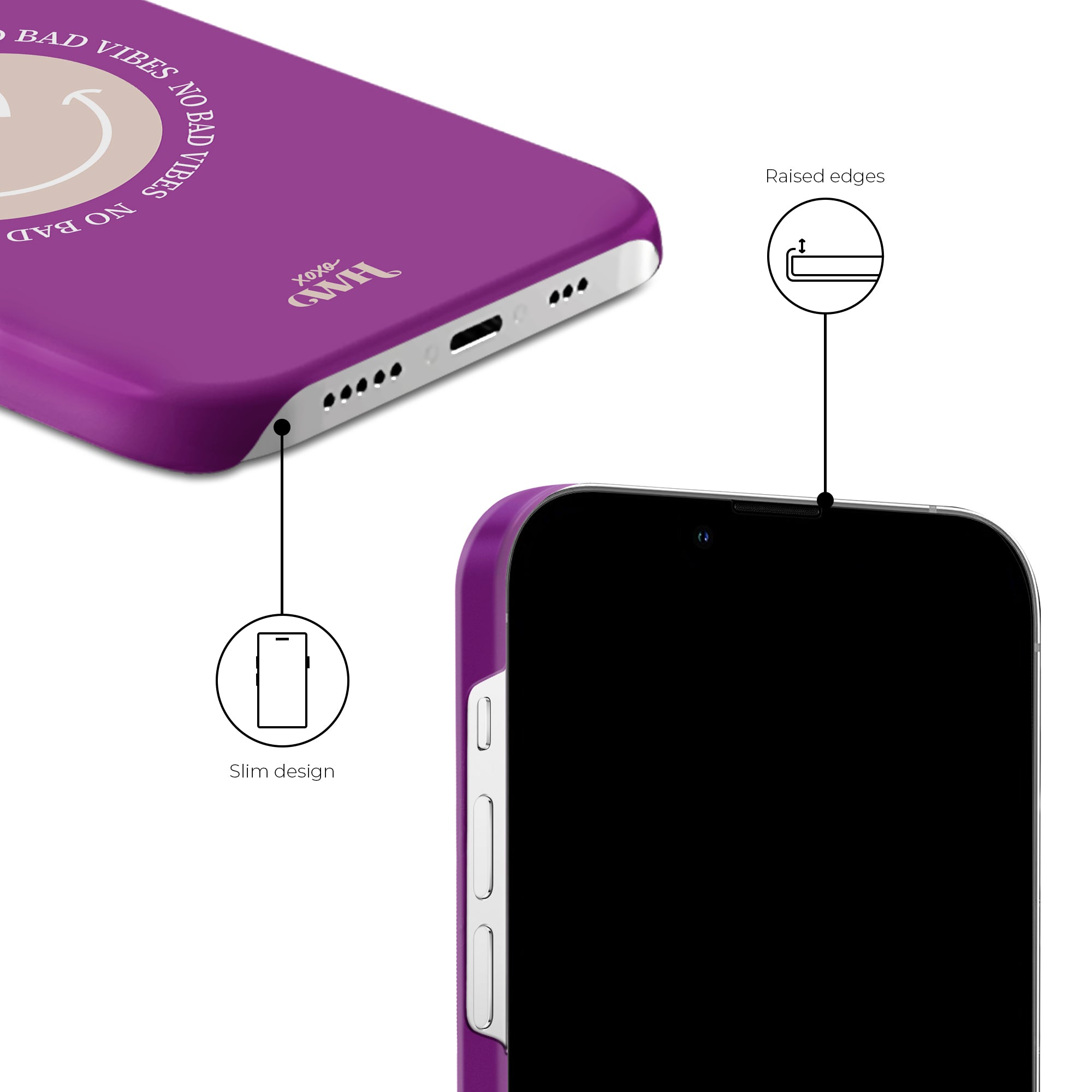 xoxo Wildhearts - No Bad Vibes Purple - iPhone 12