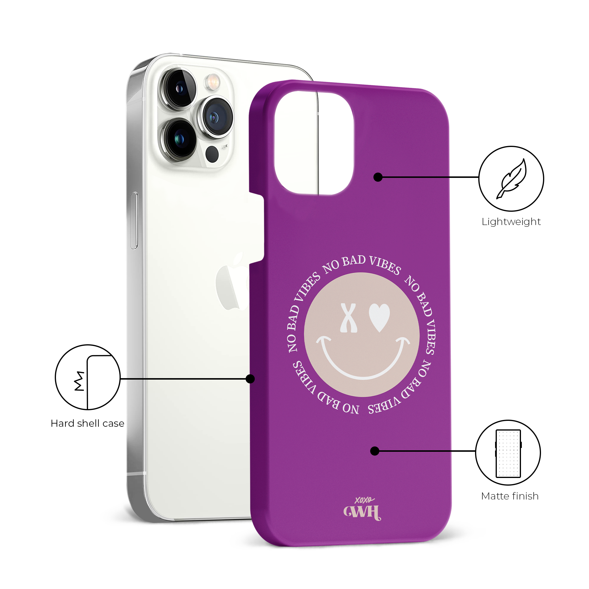 xoxo Wildhearts - No Bad Vibes Purple - iPhone 12 Pro Max
