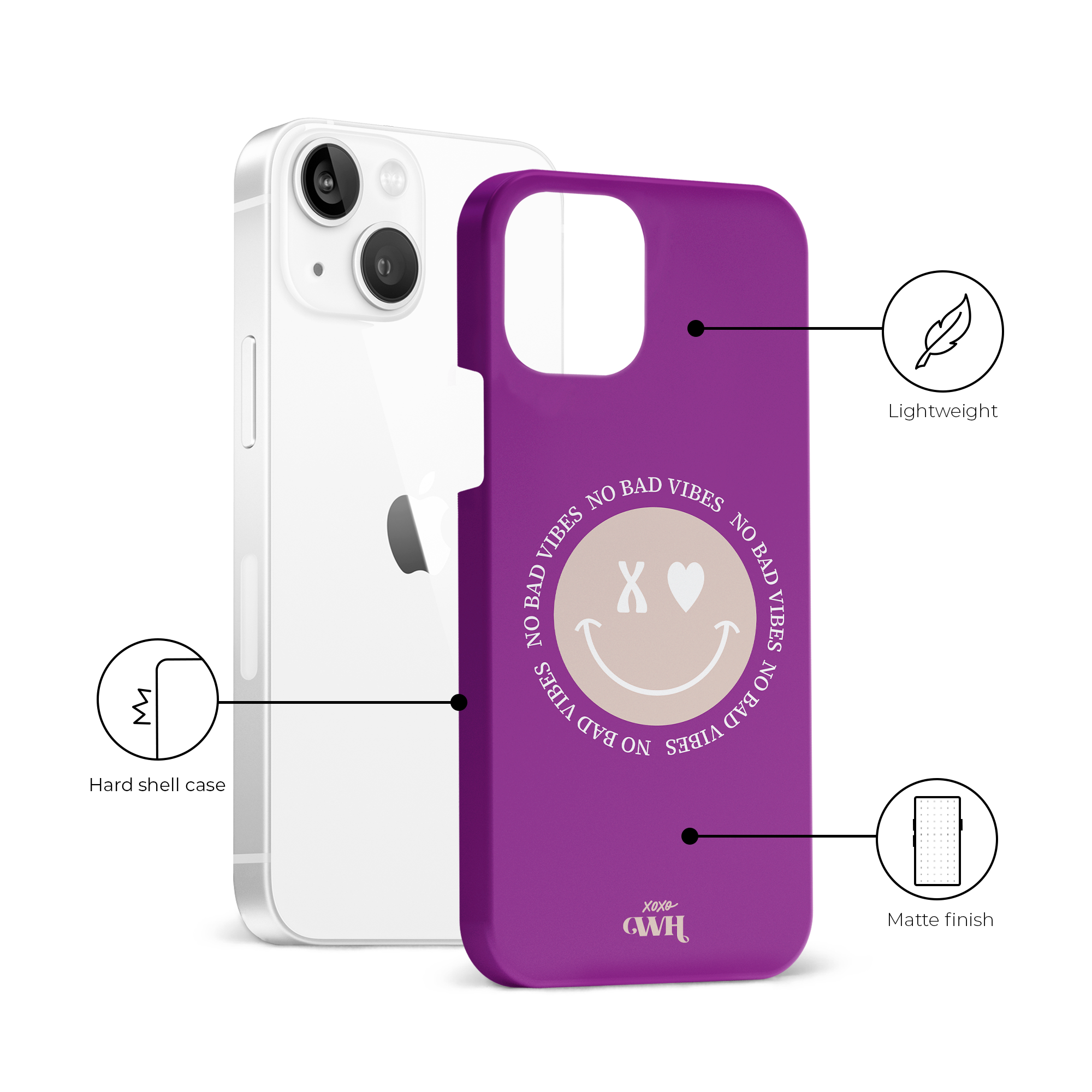 xoxo Wildhearts - No Bad Vibes Purple - iPhone 13