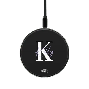 xoxo Wildhearts - Personalized Wireless Charger - Black