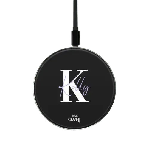 xoxo Wildhearts - Personalized Wireless Charger - Black