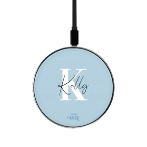 xoxo Wildhearts - Personalized Wireless Charger - Blue
