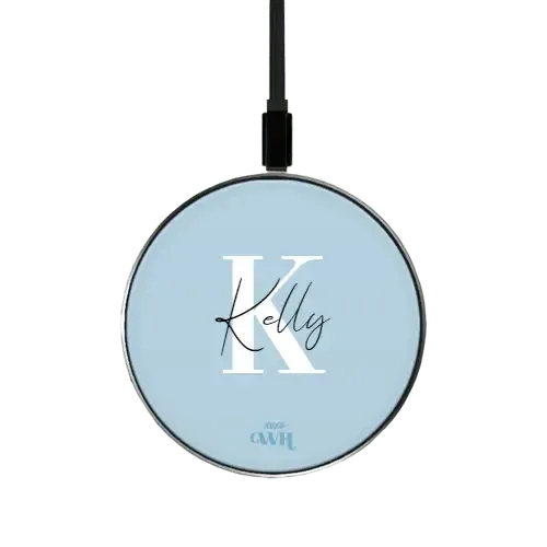 xoxo Wildhearts - Personalized Wireless Charger - Blue