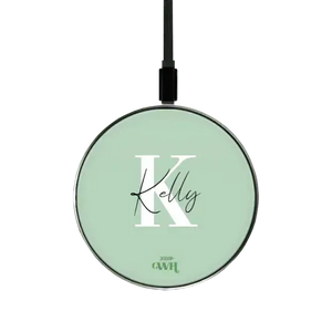 xoxo Wildhearts - Personalized Wireless Charger - Green