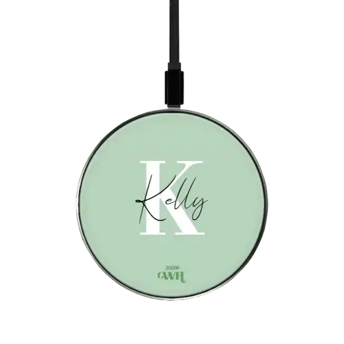 xoxo Wildhearts - Personalized Wireless Charger - Green