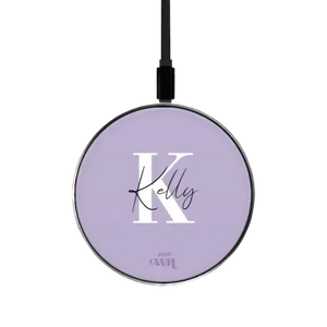 xoxo Wildhearts - Personalized Wireless Charger - Purple
