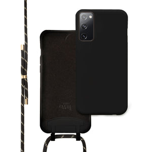 xoxo Wildhearts - Samsung Galaxy S20 FE - Pretty Black & Gold Cord Case