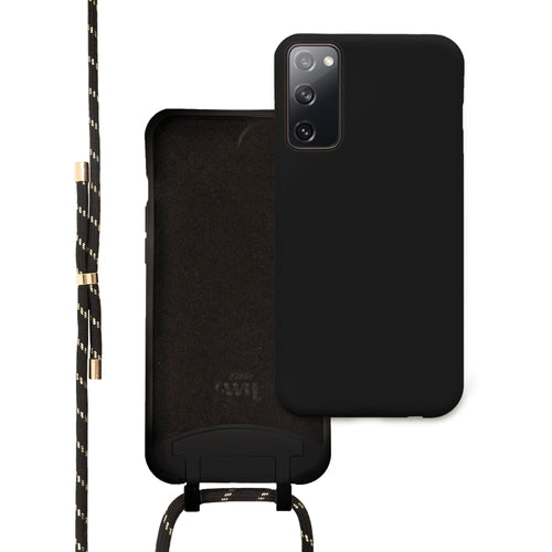xoxo Wildhearts - Samsung Galaxy S20 FE - Pretty Black & Gold Cord Case