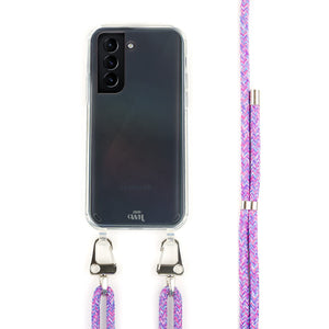xoxo Wildhearts - Samsung Galaxy S21 - Purple Fever Transparant Cord Case