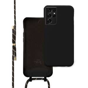 xoxo Wildhearts - Samsung Galaxy S21 Ultra - Pretty Black & Gold Cord Case