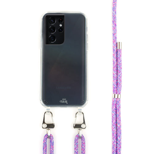 xoxo Wildhearts - Samsung Galaxy S21 Ultra - Purple Fever Transparant Cord Case