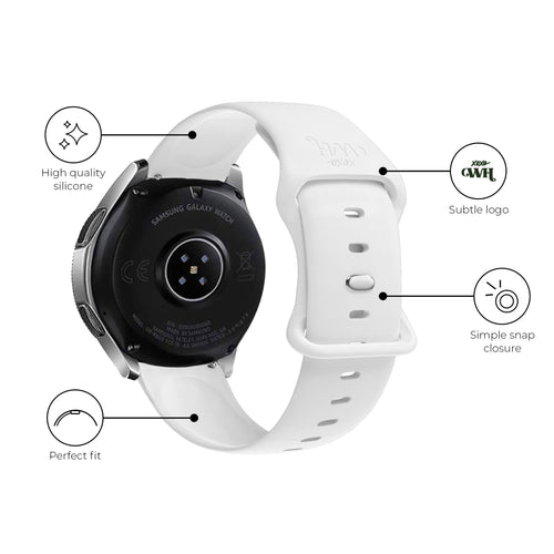 xoxo Wildhearts - Samsung Galaxy Watch 6 Classic 43mm siliconen bandje (wit)