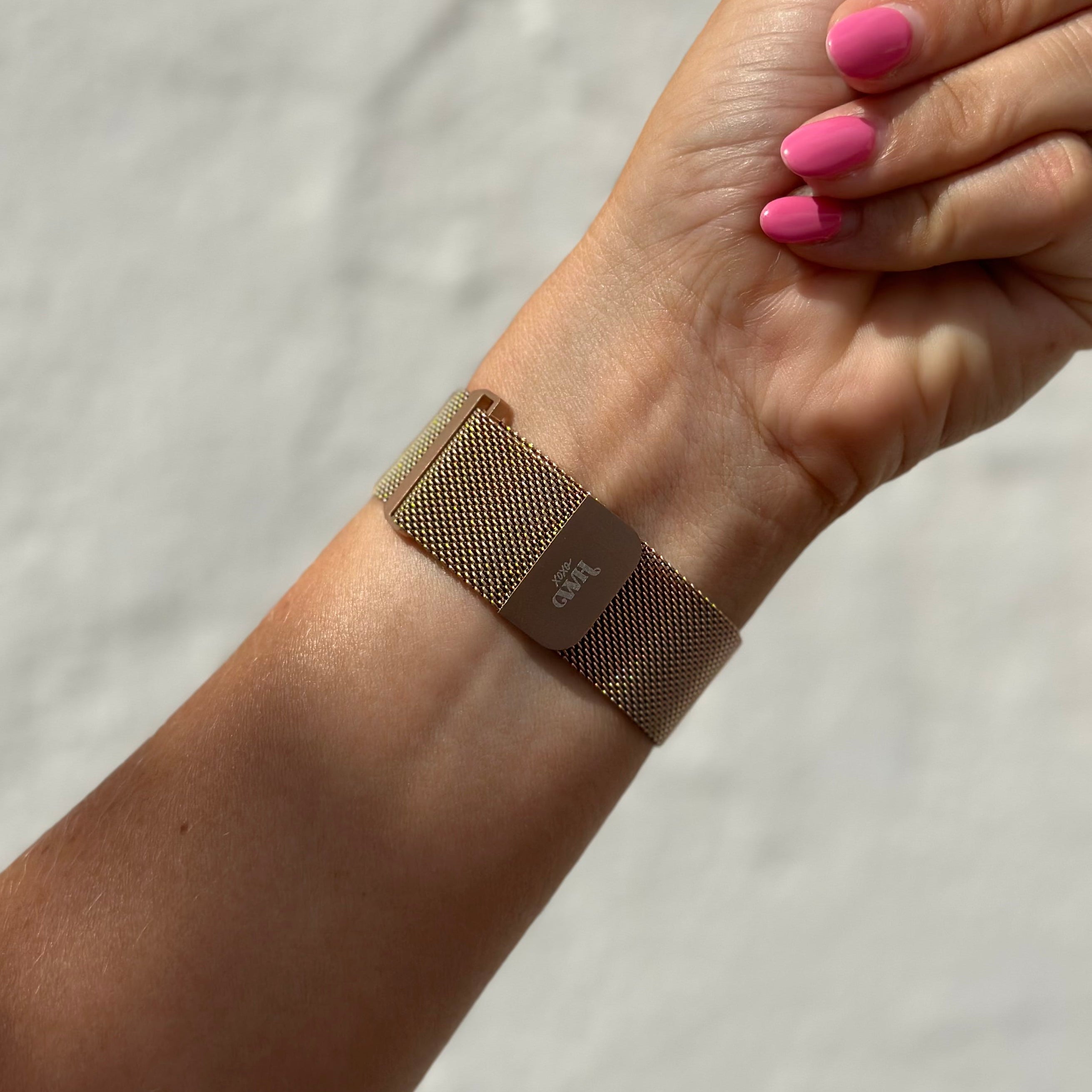 xoxo Wildhearts - Samsung Galaxy Watch Active (39mm) Milanees bandje (rosé goud)
