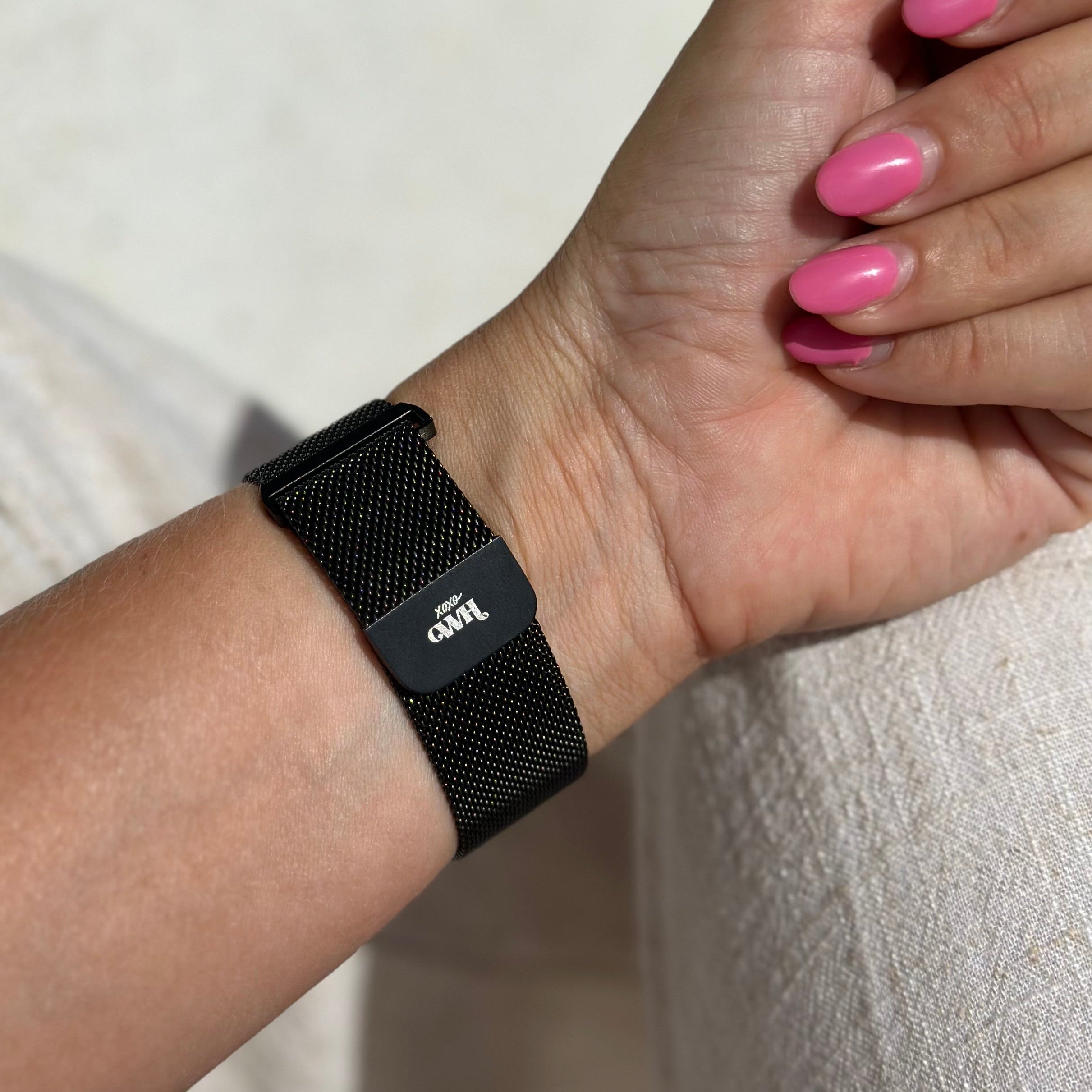 xoxo Wildhearts - Samsung Gear S3 (Classic & Frontier) milanees bandje (zwart)
