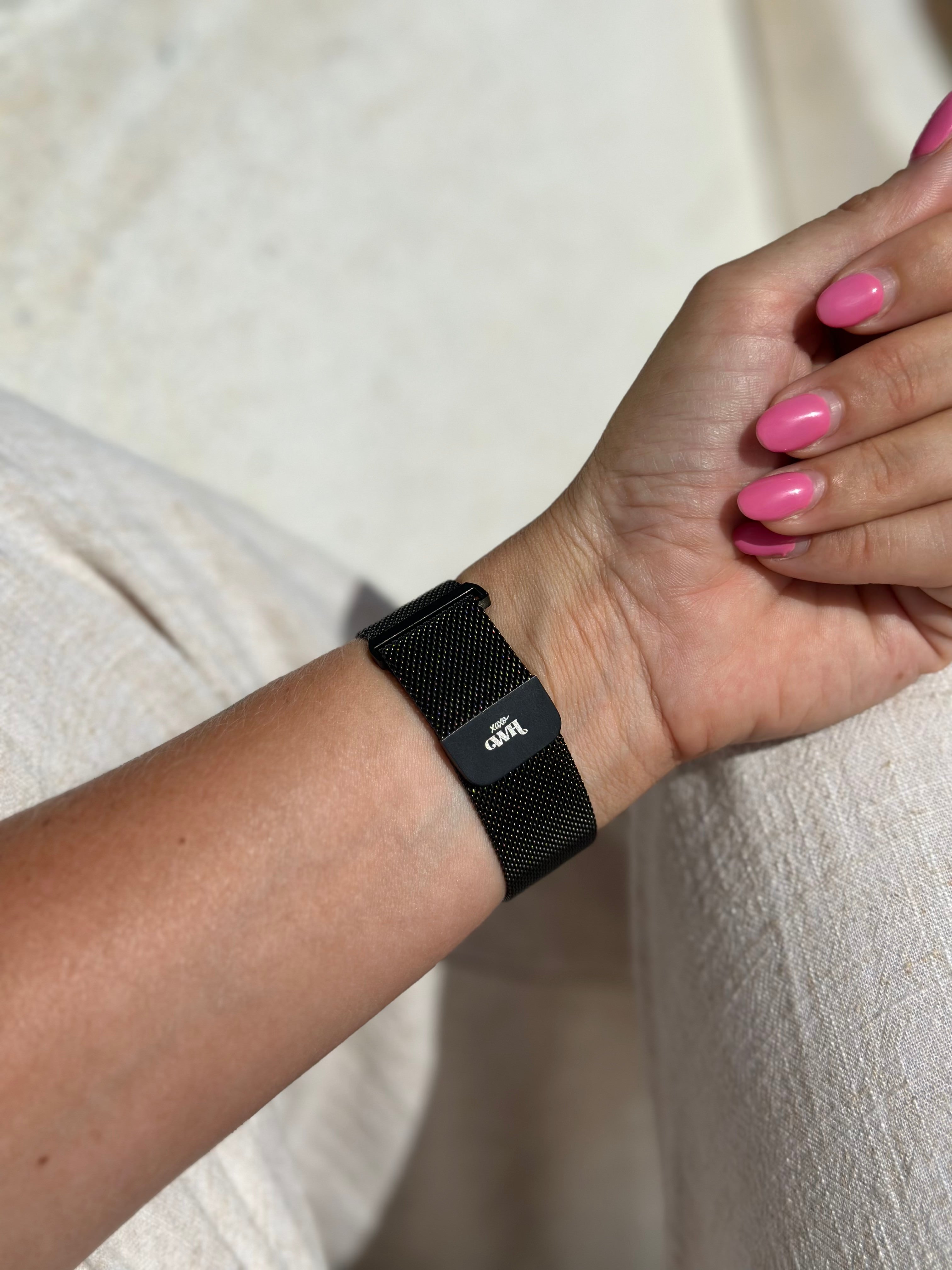 xoxo Wildhearts - Xiaomi Amazfit GTR 42mm Milanees bandje (zwart)